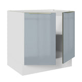 Bajo Mesada 80 cm x 60 cm, 2 Puertas Lux Blanco/Gris