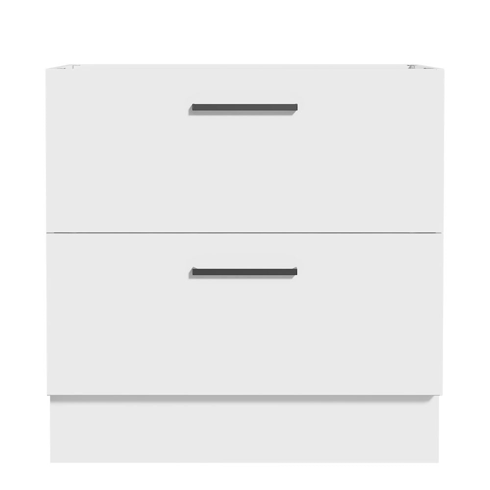 Bajo Mesada Cocina 80 x 60 cm 2 Cajones (Sin Mesada) Blanco Agata Madesa