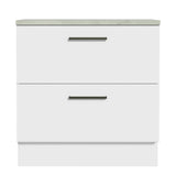 Bajo Mesada Cocina 80 x 60 cm 2 Cajones (Con Mesada) Blanco Agata Madesa