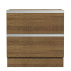 Bajo Mesada 80 x 60 cm 2 Cajones (Sin Mesada) Marrón Glamy Madesa