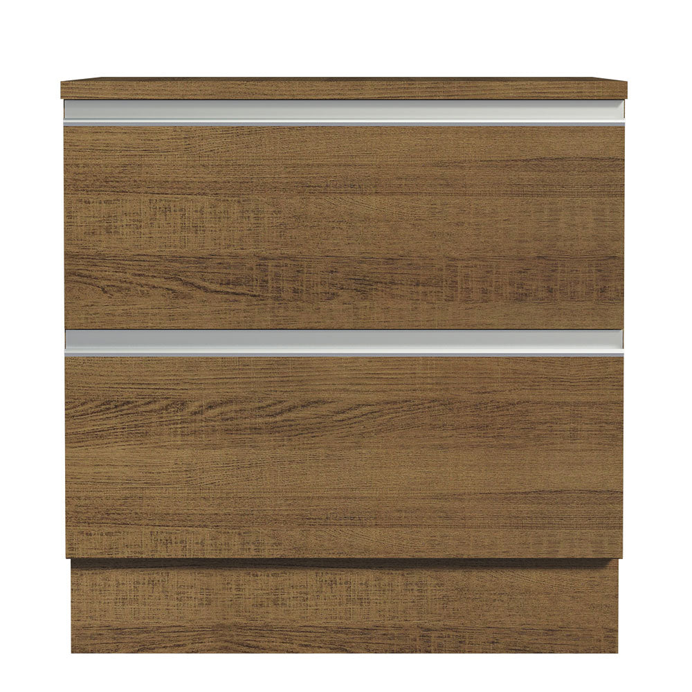 Bajo Mesada de Cocina 80 x 60 cm 2 Cajones (Con Mesada) Marrón Glamy Madesa