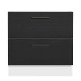 Bajo Mesada Cocina 80 x 60 cm 2 Cajones (Sin Mesada) Blanco/Negro Agata Madesa