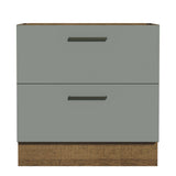 Bajo Mesada Cocina 80 x 60 cm 2 Cajones (Sin Mesada) Marrón/Gris Agata Madesa