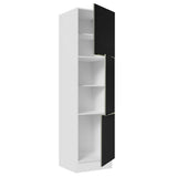 Despensero 60 cm Sin cajones 3 Puertas Lux Blanco/Negro