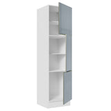 Despensero 60 cm Sin cajones 3 Puertas Lux Blanco/Gris