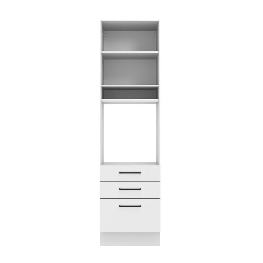 Mueble de Cocina para Horno 60 x 60 cm 1 Puerta 3 Cajones Blanco Agata Madesa