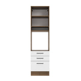 Mueble de Cocina para Horno 60 x 60 cm 1 Puerta 3 Cajones Marrón/Blanco Agata Madesa