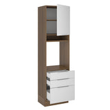 Mueble de Cocina para Horno 60 x 60 cm 1 Puerta 3 Cajones Marrón/Blanco Stella Madesa