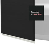 Mueble de cocina para Horno/Microondas Madesa Glamy 60 x 60 cm 1 Puerta 3 Cajones Blanco/Negro