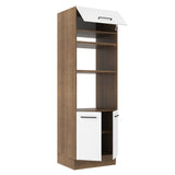 Mueble de Cocina para Horno 70 x 60 cm 3 Puertas Marrón/Blanco Agata Madesa