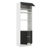 Mueble de Cocina para Horno 70 x 60 cm 3 Puertas Blanco/Negro Agata Madesa