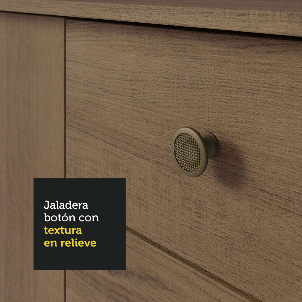 Bajo Mesada para Bacha 105 cm 3 Puertas 2 Cajones (Con Mesada) Marrón Gourmet Madesa
