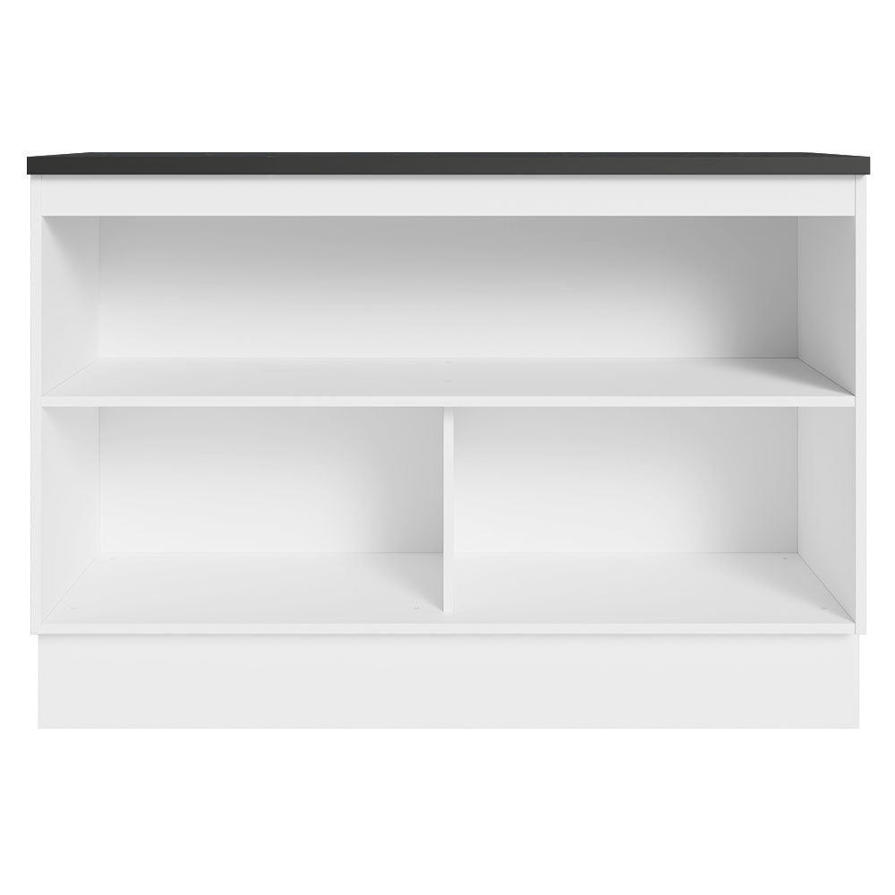 Bajo Mesada Cocina 100% MDF 120 cm 2 Puertas (Con Mesada) Blanco Acordes Madesa