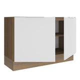 Bajo Mesada 120 cm Sin cajones 2 Puertas Stella Marrón/Blanco