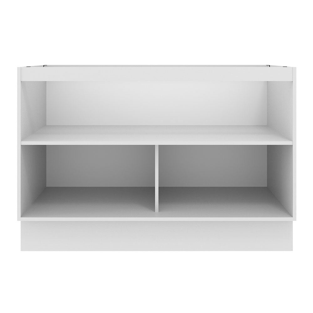 Bajo Mesada para Bacha 120 cm 2 Puertas (Sin Mesada y Bacha) Blanco/Negro Agata Madesa