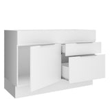 Bajo Mesada para Bacha 120 cm 1 Puerta e 2 Cajones (Sin Mesada y Bacha) Blanco Stella Madesa