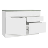 Bajo Mesada Cocina 120 cm 1 Puertas e 2 Cajones (Con Mesada) Blanco Stella Madesa