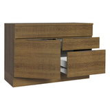 Bajo Mesada Cocina 120 cm 1 Puertas e 2 Cajones (Con Mesada) Marrón Stella Madesa