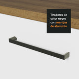 Bajo Mesada para Bacha 120 cm 1 Puerta y 2 Cajones (Con Tapa) Marrón/Blanco Agata