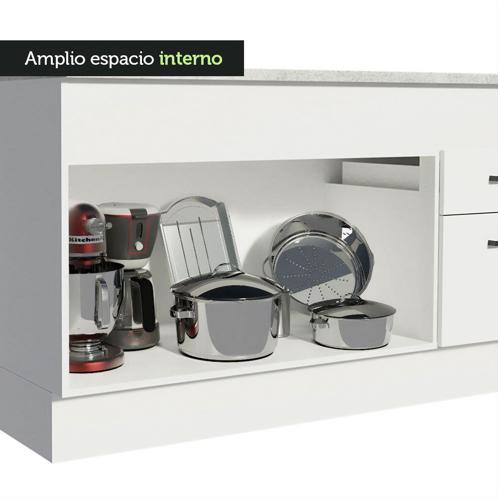 Bajo Mesada para Bacha 150cm (Con Tapa)Agata Blanco