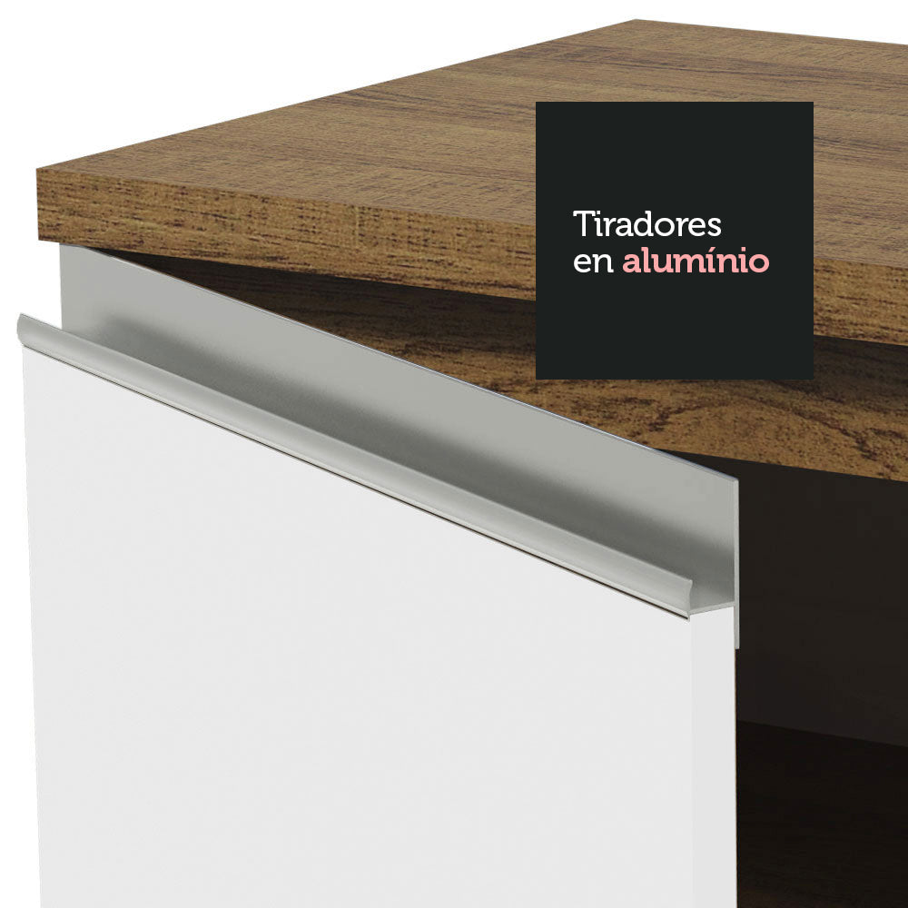 Bajo Mesada para Bacha 150 cm 2 Puertas y 2 Cajones (Sin Tapa ni Bacha) Glamy Marrón/Blanco