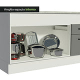 Bajo mesada Madesa Agata 150 Cm 2 Puertas 2 Cajones