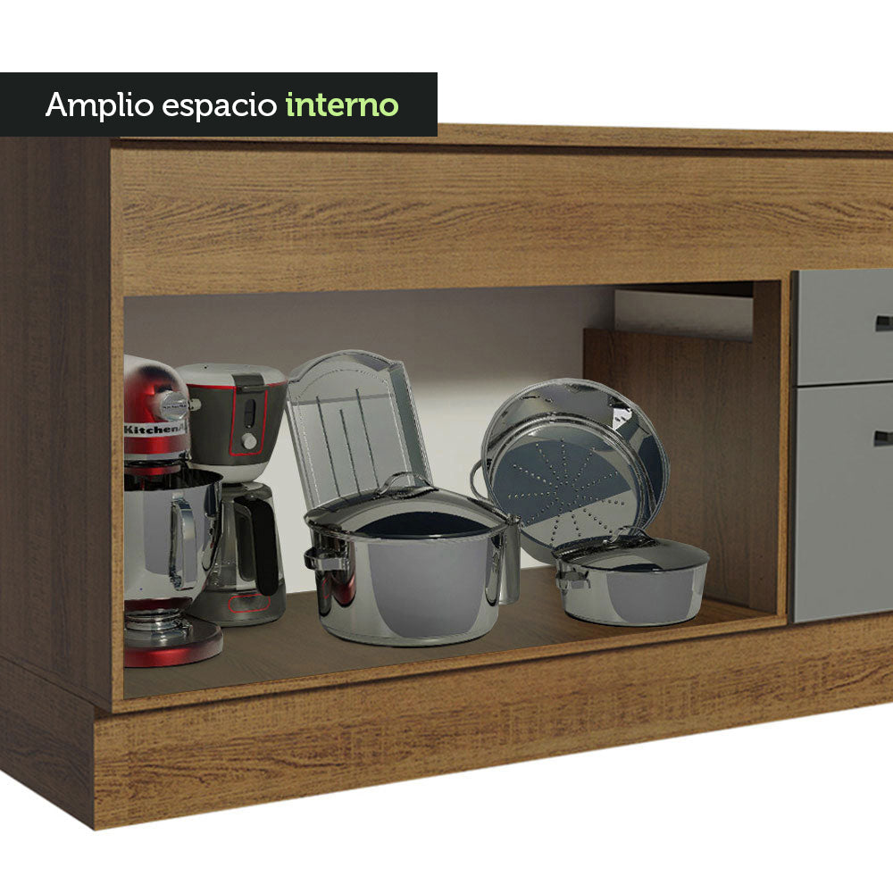 Bajo mesada Madesa Agata 150 Cm 2 Puertas 2 Cajones