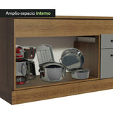 Bajo mesada Madesa Agata 150 Cm 2 Puertas 2 Cajones