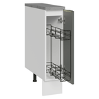 Bajo Mesada 20 cm 1 Puerta (Con Mesada) Especiero Blanco/Gris Lux Madesa