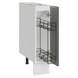 Bajo Mesada Especiero 20 cm 1 Puerta (Sin Mesada) Blanco/Gris Lux Madesa