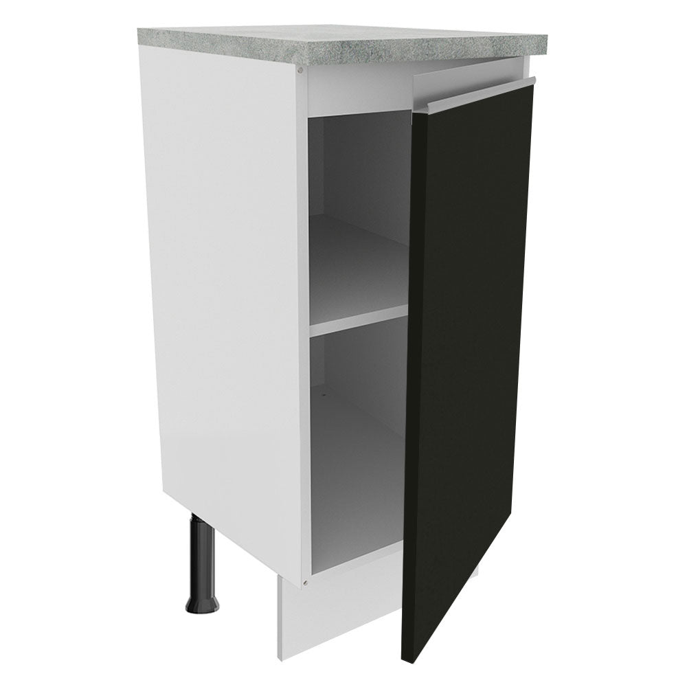 Bajo Mesada 35 cm 1 Puerta Blanco/Negro Glamy