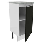 Bajo Mesada 35 cm 1 Puerta Blanco/Negro Glamy Madesa