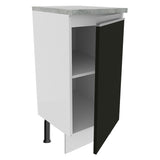 Bajo Mesada 35 cm 1 Puerta Blanco/Negro Glamy