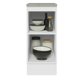 Bajo Mesada de Cocina 35 cm 1 Puerta Blanco/Gris Lux Madesa