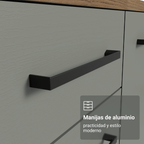 Bajo Mesada 35 cm 1 Puerta Sin Mesada Marrón/Gris Agata Madesa