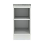 Bajo Mesada 40 cm Sin cajones 1 Puerta Agata Blanco/Negro