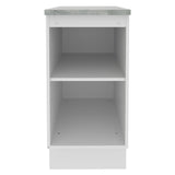 Bajo Mesada 40 cm 1 Puerta Glamy Blanco/Marrón