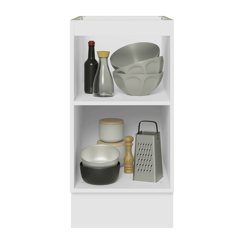 Bajo Mesada de Cocina 40 cm 1 Puerta (Sin Mesada) Blanco/Gris Lux Madesa