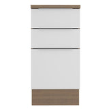 Bajo Mesada Cocina 40 cm 3 Cajones Marrón/Blanco Stella Madesa