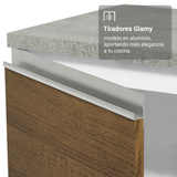 Bajo Mesada 50cm 1 Puerta (Sin Mesada) Blanco/Marrón Glamy Madesa