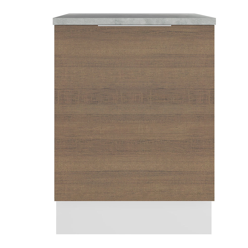 Bajo Mesada Cocina 60 cm 1 Puerta Blanco/Marrón Stella Madesa