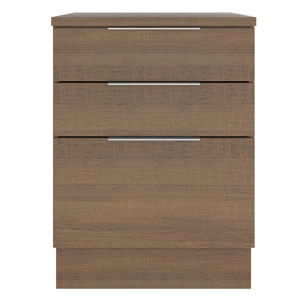 Bajo Mesada Cocina 60 cm 3 Cajones Marrón Stella Madesa