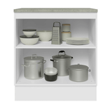 Bajo Mesada de Cocina 70 cm 2 Puetas Blanco/Gris Lux Madesa