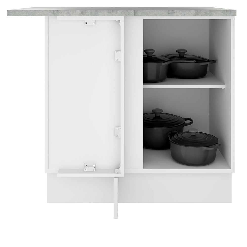 Bajo Mesada 94 cm Sin cajones 1 Puerta Stella Blanco