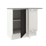 Bajo Mesada 94 cm Sin cajones 1 Puerta Agata Blanco/Negro