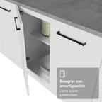 Bajo Mesada 80 cm 2 Puertas Sin Mesada Blanco Agata Madesa