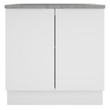 Bajo Mesada 80 cm Sin cajones 2 Puertas Stella Blanco