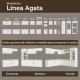 Alacena 100 cm 1 Puerta Rebatible Blanco Agata Madesa