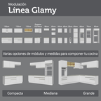 Alacena 100 cm 1 Puerta Rebatible Blanco Glamy Madesa