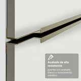 Alacena 100 cm 1 Puerta Rebatible Blanco aterciopelado Lux Madesa